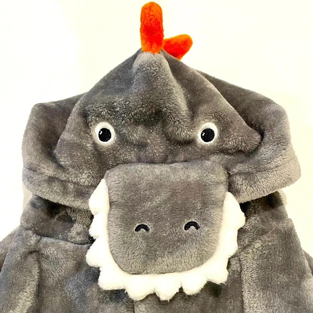 New Pottery Barn Kids T-Rex Robe Boys 4-6 Medium Girls Critter Bath Dinosaur